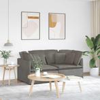 vidaXL Modulaire bank met kussens corduroy stof lichtgrijs, Huis en Inrichting, Verzenden, Nieuw