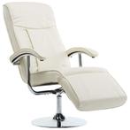 Fauteuil Kunstleer Creme | 47% Korting Nu!, Huis en Inrichting, Fauteuils, 125 tot 150 cm, Verzenden, Nieuw, Leer