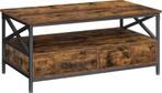 Salontafel - met 2x lade en plank - lengte 100 cm -, Huis en Inrichting, Tafels | Salontafels, Verzenden, Nieuw