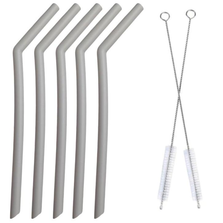 Fako Bijoux - Siliconen Rietjes Set - 5 Herbruikbare Rietjes, Huis en Inrichting, Keuken | Bestek, Verzenden