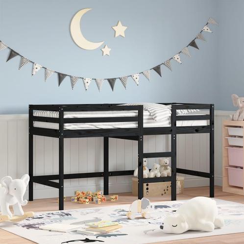 vidaXL Kinderhoogslaper met ladder 90x200 cm massief, Huis en Inrichting, Slaapkamer | Bedden, Nieuw, Verzenden