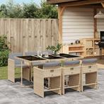 vidaXL 7-delige Tuinset met kussens poly rattan gemengd, Verzenden, Nieuw, Tuinset