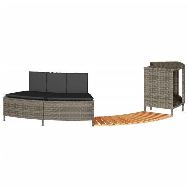 Poly Rattan Hottub Omranding | Tweede Kansje | OP=OP, Tuin en Terras, Bubbelbaden en Hottubs, Nieuw, Trap, Vast, Verzenden