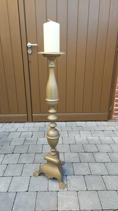 Kandelaar - Messing - met klauwvormige poten - 105 cm, Antiek en Kunst, Antiek | Boeken en Manuscripten