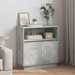 vidaXL Dressoir met LED Beton Grijs 71x34,5x75 cm Geperst, Huis en Inrichting, Verzenden, Nieuw