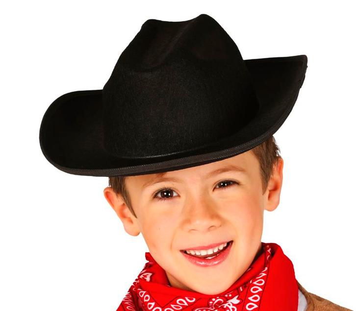Cowboyhoed Zwart Kinderen, Hobby en Vrije tijd, Feestartikelen, Nieuw, Verzenden