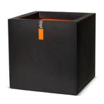 NIEUW - Bloembak Capi Smooth 50 cm - zwart, Tuin en Terras, Verzenden, Nieuw