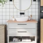 vidaXL Wastafelblad 100x50x2,5 cm massief beukenhout, Huis en Inrichting, Keuken | Keukenelementen, Verzenden, Nieuw