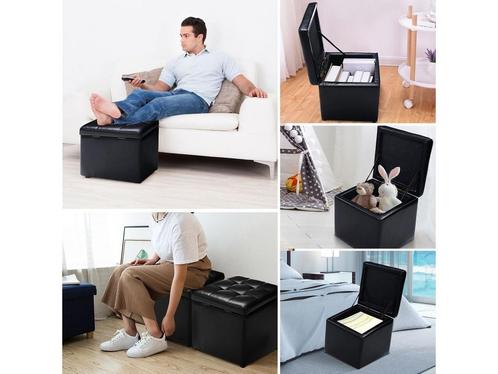 Coast Poef met Opbergruimte - Max. 150 kg - Kunstleer - 40 x, Huis en Inrichting, Woonaccessoires | Overige, Nieuw, Verzenden