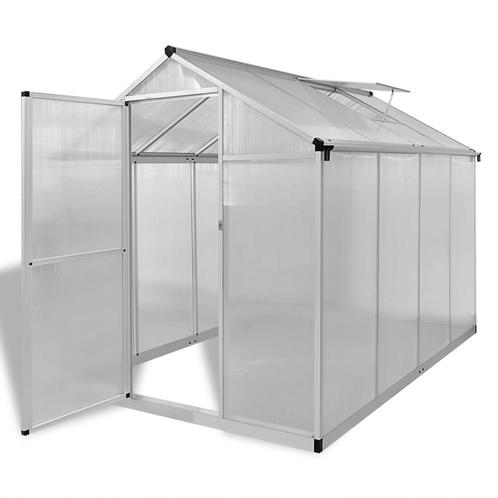 vidaXL Tuinkas met basisframe 4,6 m² versterkt aluminium, Tuin en Terras, Kassen, Nieuw, Verzenden