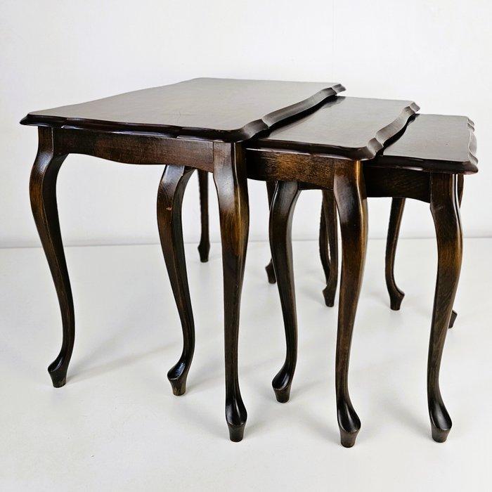 HKR - Set bijzettafels (3) - Hout - nest tafels, Antiek en Kunst, Curiosa en Brocante