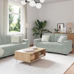vidaXL Bankstel met kussen 3 pcs Grijs 221 x 78 x 80 cm, Verzenden, Nieuw