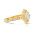 Ring - 18 karaat Geel goud - 1.31ct. tw. Diamant
