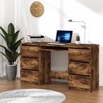 vidaXL Bureau 140x50x77 cm bewerkt hout gerookt eikenkleurig, Huis en Inrichting, Verzenden, Nieuw