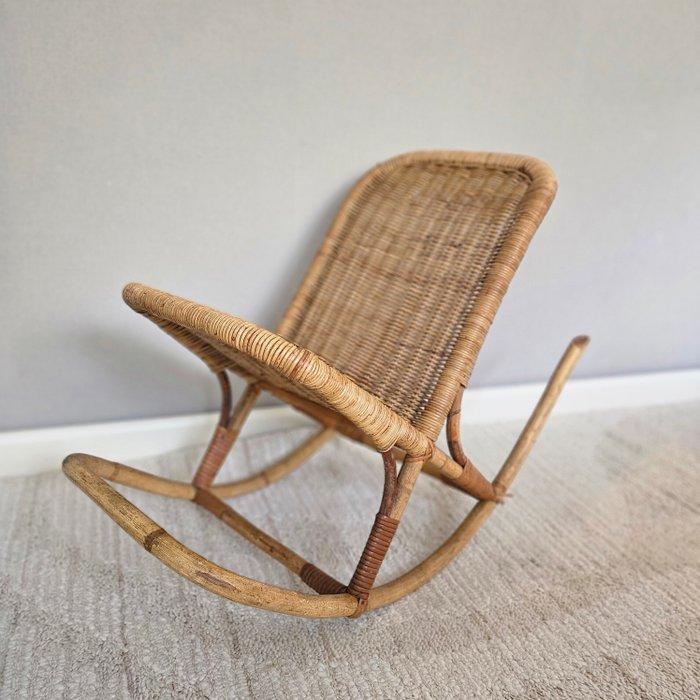Schommelstoel - Kindermodel - Bamboe, riet, Antiek en Kunst, Curiosa en Brocante
