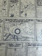 Hergé - Lettrage encre de Chine sur calque + page 56 noir et, Boeken, Nieuw