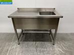 RVS Spoeltafel Spoelbak enkele spoelbak 120 cm Horeca, Ophalen of Verzenden, Nieuw in verpakking
