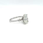 Ring - 14 karaat Witgoud - 4.02ct. tw. Diamant (Lab-grown) -, Handtassen en Accessoires, Ringen, Nieuw