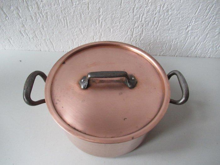 Falk Belgium - Pan - Falk - Koperen pan met deksel - Koper, Antiquités & Art, Antiquités | Ustensiles de cuisine