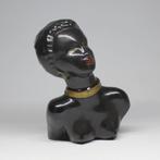 Margit Izsépy - Buste, African Woman - 24 cm - Plâtre, Antiek en Kunst