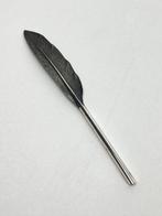 French 19th C. Silver pen holder in the shape of a feather -