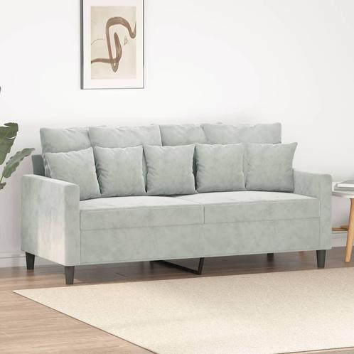 vidaXL Tweezitsbank 140 cm fluweel lichtgrijs, Huis en Inrichting, Zetels | Zetels, Nieuw, Verzenden