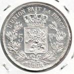 België. Leopold II. 5 Francs jaar 1868 Leopold 2 morin nr, Postzegels en Munten