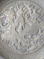 Qajaar-stijl bord - Koper - Midden-Oosten - 20e eeuw, Antiek en Kunst