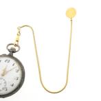Gouden vestzak horlogeketting (voor aan een zakhorloge) |..., Handtassen en Accessoires, Ophalen of Verzenden, Goud