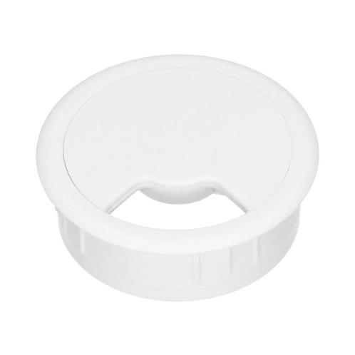 60mm Witte Bureau Kabeldoorvoer - 49.80.021 [2 Stuks], Doe-het-zelf en Bouw, Elektriciteit en Kabels, Verzenden