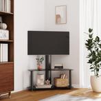 vidaXL Tv-standaard hoek 2-laags voor 32-70 inch zwart, Maison & Meubles, Armoires | Mobilier de télévision, Verzenden