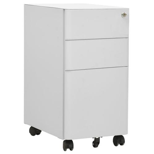 vidaXL Ladeblok verrijdbaar 30x45x59 cm staal lichtgrijs, Huis en Inrichting, Kasten | Overige, Nieuw, Verzenden