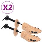 vidaXL Schoenspanners 2 paar maat 36-40 massief grenenhout, Maison & Meubles, Armoires | Étagères à chaussures, Verzenden