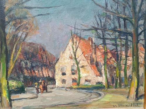 Maurice Van Middel (1886-1952) - Koets te brugge, Antiek en Kunst, Kunst | Schilderijen | Klassiek