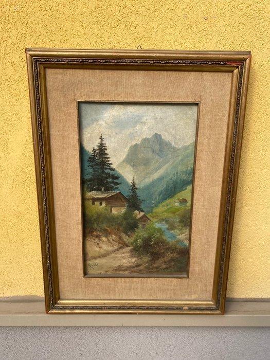 Henry Markò (1855-1921) - Paesaggio montano, Antiek en Kunst, Kunst | Schilderijen | Klassiek