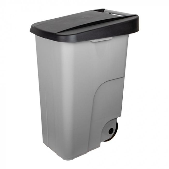 Rolcontainer | Kunststof (Grijs/Zwart) | 85L | Klapdeksel |, Zakelijke goederen, Horeca | Keukenapparatuur, Nieuw in verpakking