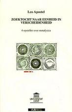 Zoektocht naar eenheid in verscheidenheid 9789054873181, Verzenden, Gelezen, Leo Apostel