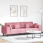 vidaXL Velvet Sofa met kussen Roze 209 cm Fluweel, Verzenden, Nieuw