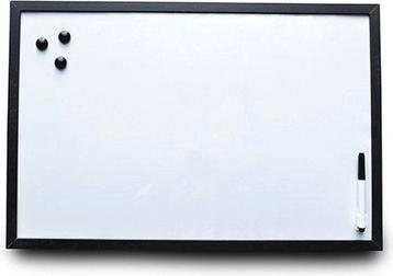 2dekans | Whiteboard zwarte omlijsting 40 x 60 cm met stift beschikbaar voor biedingen
