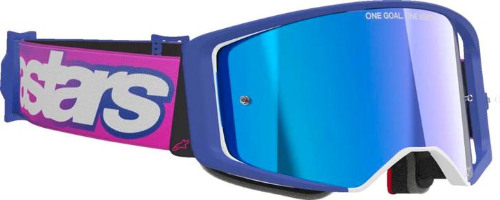 Alpinestars Supertech Vista Goggle – Purple/Pink / Mirror Bl, Motoren, Onderdelen | Overige, Verzenden
