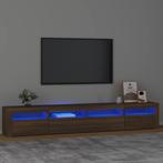 vidaXL Tv-meubel met LED-verlichting 240x35x40 cm bruin, Verzenden