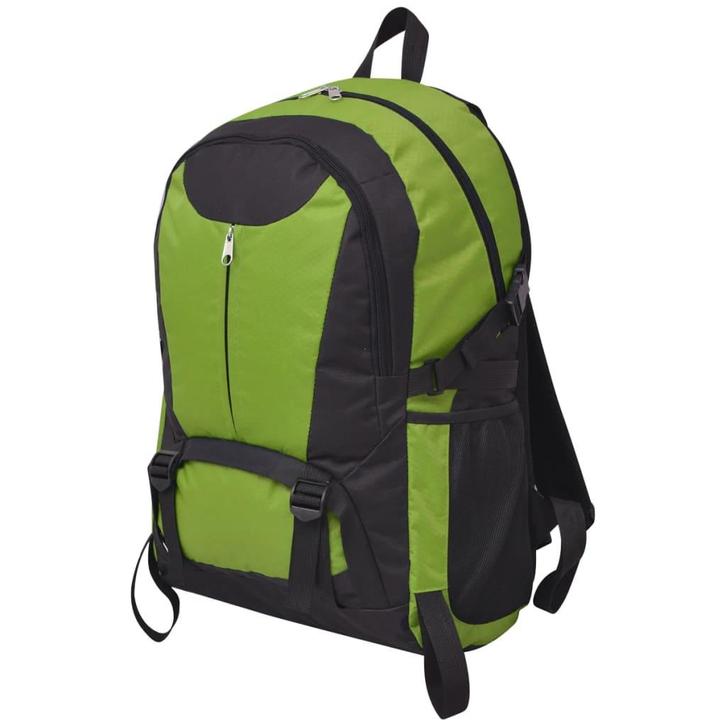 vidaXL Hiking rugzak 40 L zwart en groen, Handtassen en Accessoires, Tassen | Rugtassen, Nieuw, Verzenden