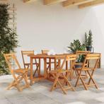 vidaXL Tuintafel 130x90x72 cm massief acaciahout, Tuin en Terras, Tuintafels, Verzenden, Nieuw