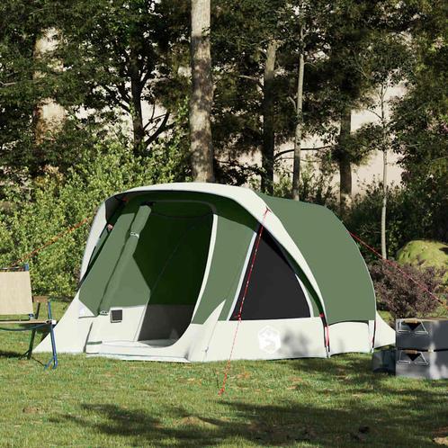 vidaXL Tent 4-persoons waterdicht groen, Caravans en Kamperen, Tentaccessoires, Nieuw, Verzenden