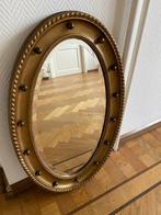 Schouwspiegel - Hout, Glas - Antieke ovale spiegel, Antiek en Kunst