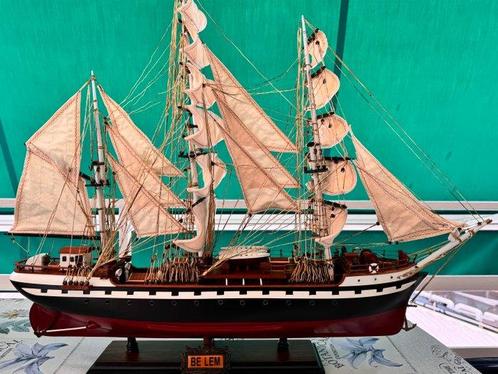 maquette bateau LE BELEM 80 cm bois navire français 1:14 -, Antiek en Kunst, Antiek | Overige Antiek