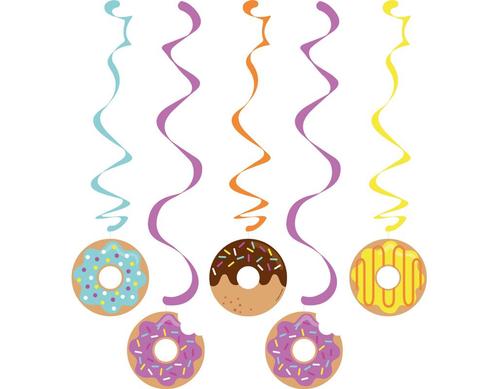 Donut Hangdecoratie 5st, Hobby en Vrije tijd, Feestartikelen, Nieuw, Verzenden