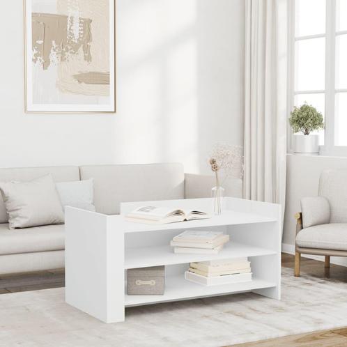 vidaXL Salontafel 100x50x50 cm bewerkt hout wit, Huis en Inrichting, Tafels | Salontafels, Nieuw, Verzenden