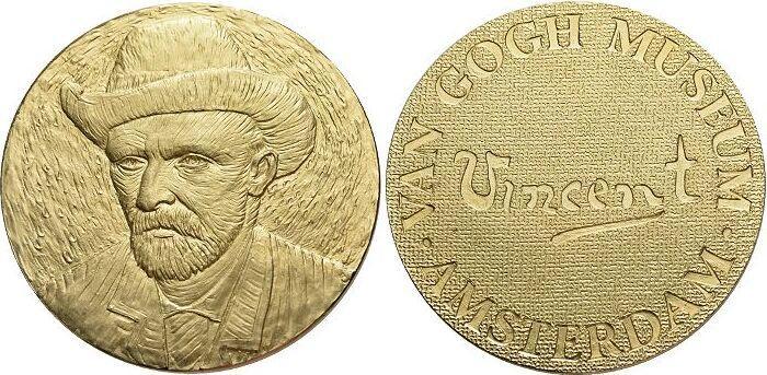 Bronze-medaille 1973 Personenmedaille Gogh, Vincent van 1..., Postzegels en Munten, Penningen en Medailles, Verzenden