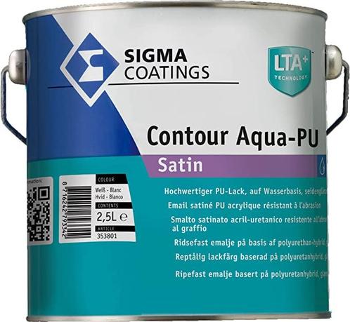 Sigma S2U Nova Satin of Contour Aqua PU Satin RAL 9016 |, Doe-het-zelf en Bouw, Verf, Beits en Lak, Nieuw, Verzenden